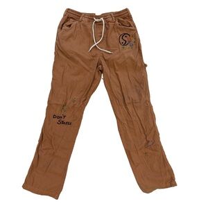 BDG Tan Embroidered Cargo Pants